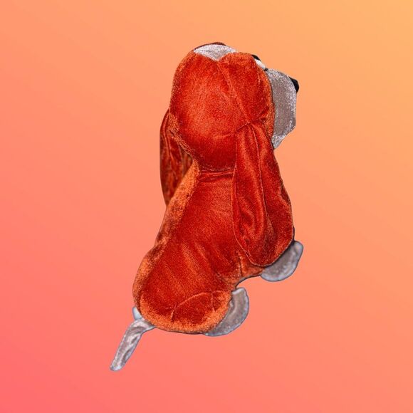 Vintage Bassett Hound Plush Velvet Feel Stuffed Dog Puppy 11” - Picture 5 of 7